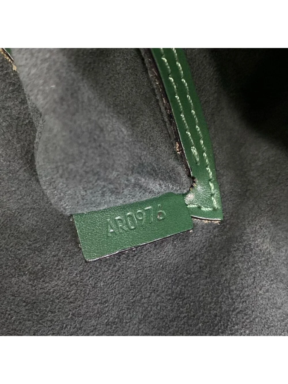 Louis Vuitton Handbag Epi Alma Borneo Green Leather